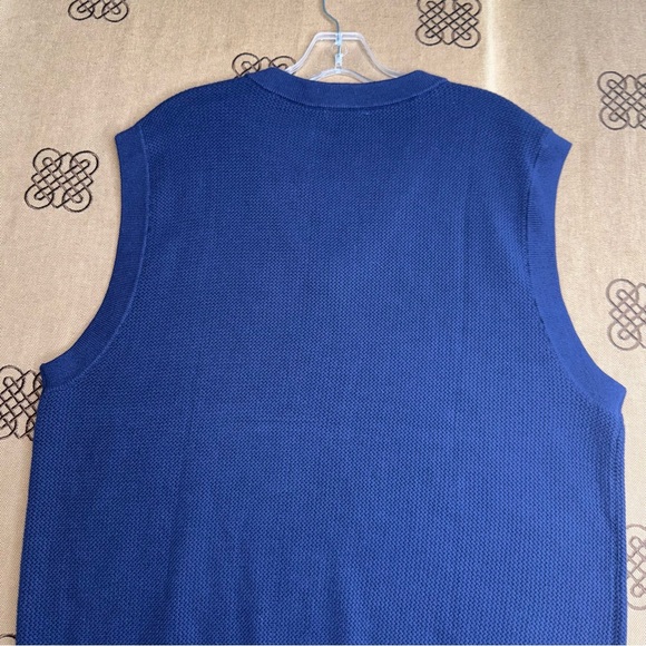 Gap NWT! Men'S Textured Sweater Vest In Navy Blue Size L - Picture 12 of 14